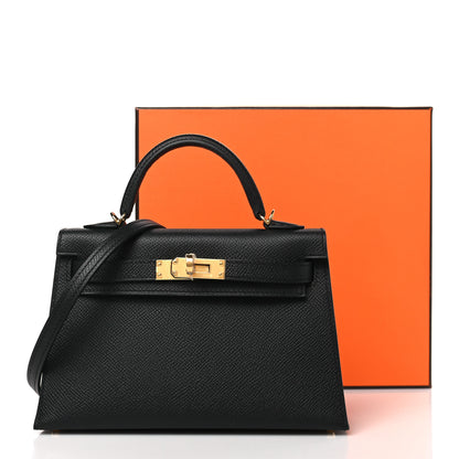 Hermes Epsom Mini Kelly Sellier 20 Black 10 of 10