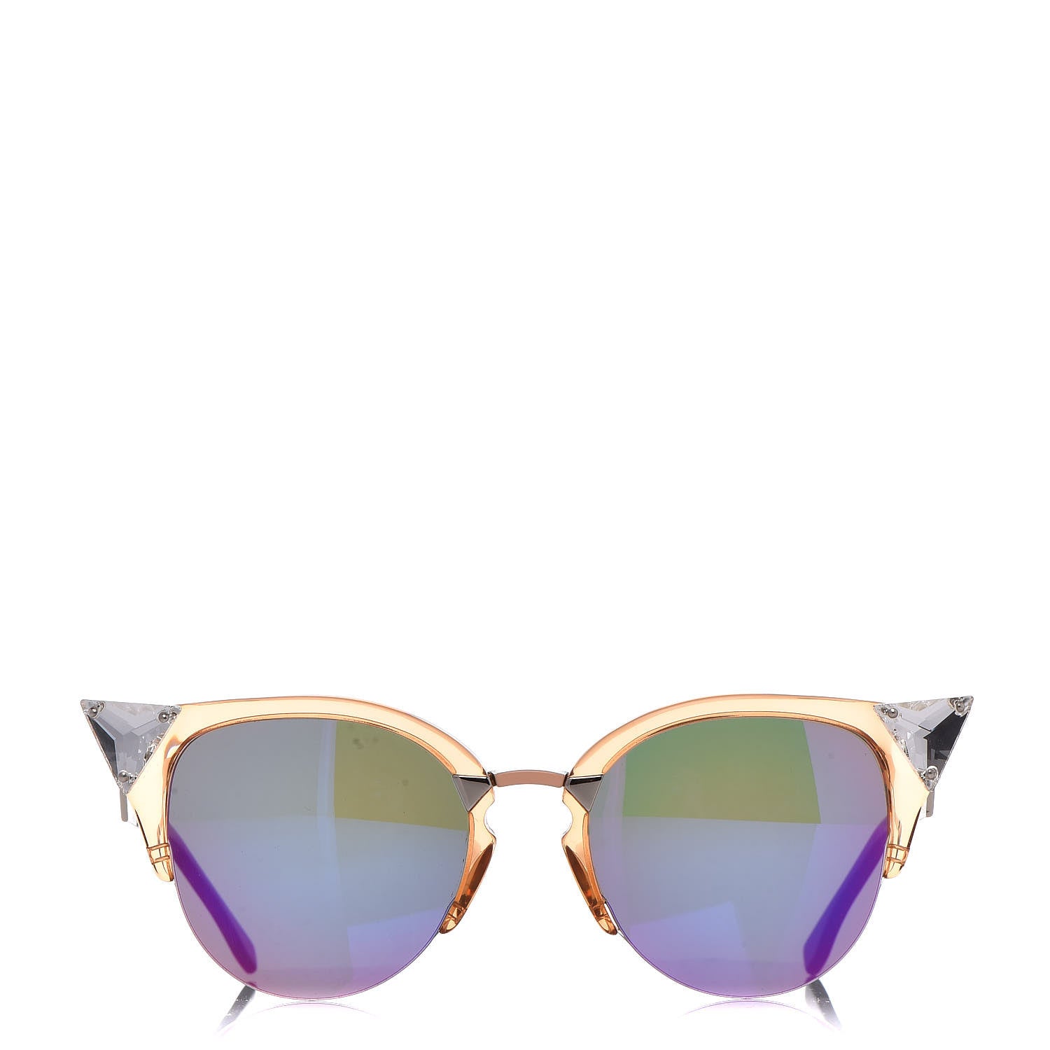 Fendi Iridia Cat Eye Sunglasses FF 0041/S Translucent Peach 2 of 8