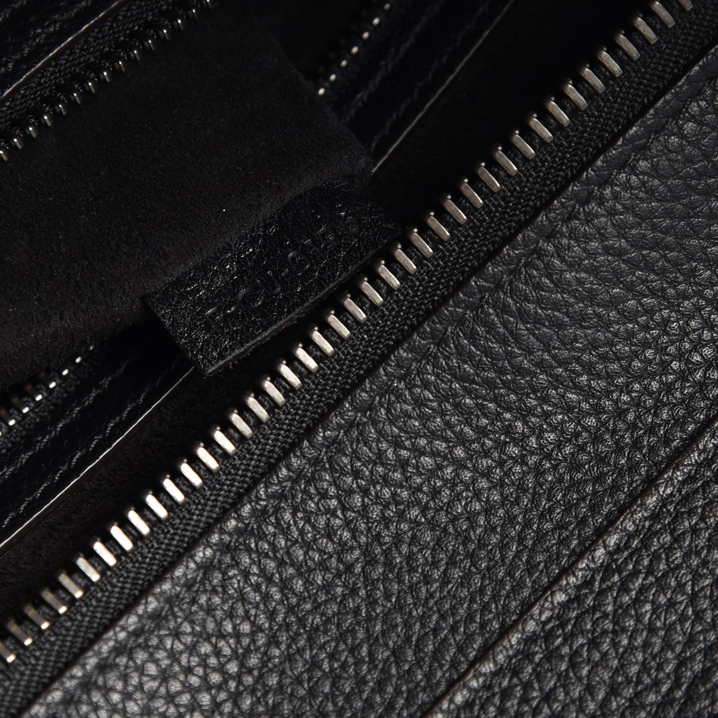 Drummed Calfskin Mini Luggage Black