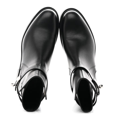 Hermes Calfskin Veo Ankle Boots 39.5 Black 2 of 9