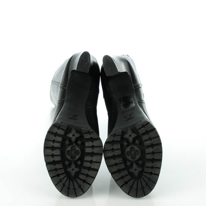 Louis Vuitton Calfskin High Platform Boots 39 Black 5 of 8