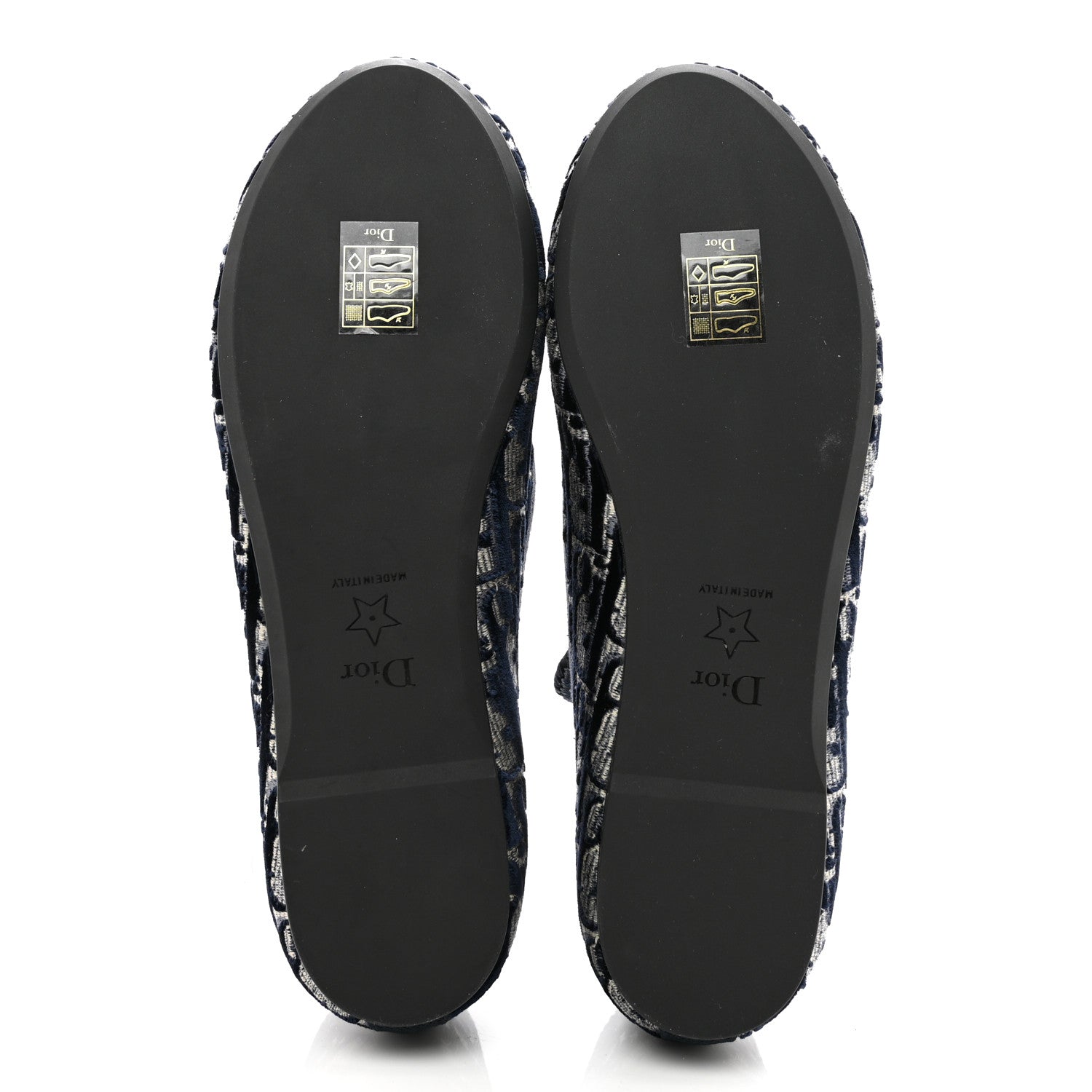Christian Dior Velvet Oblique Poeme Laced Ballerina Flats 36.5 Blue 5 of 8