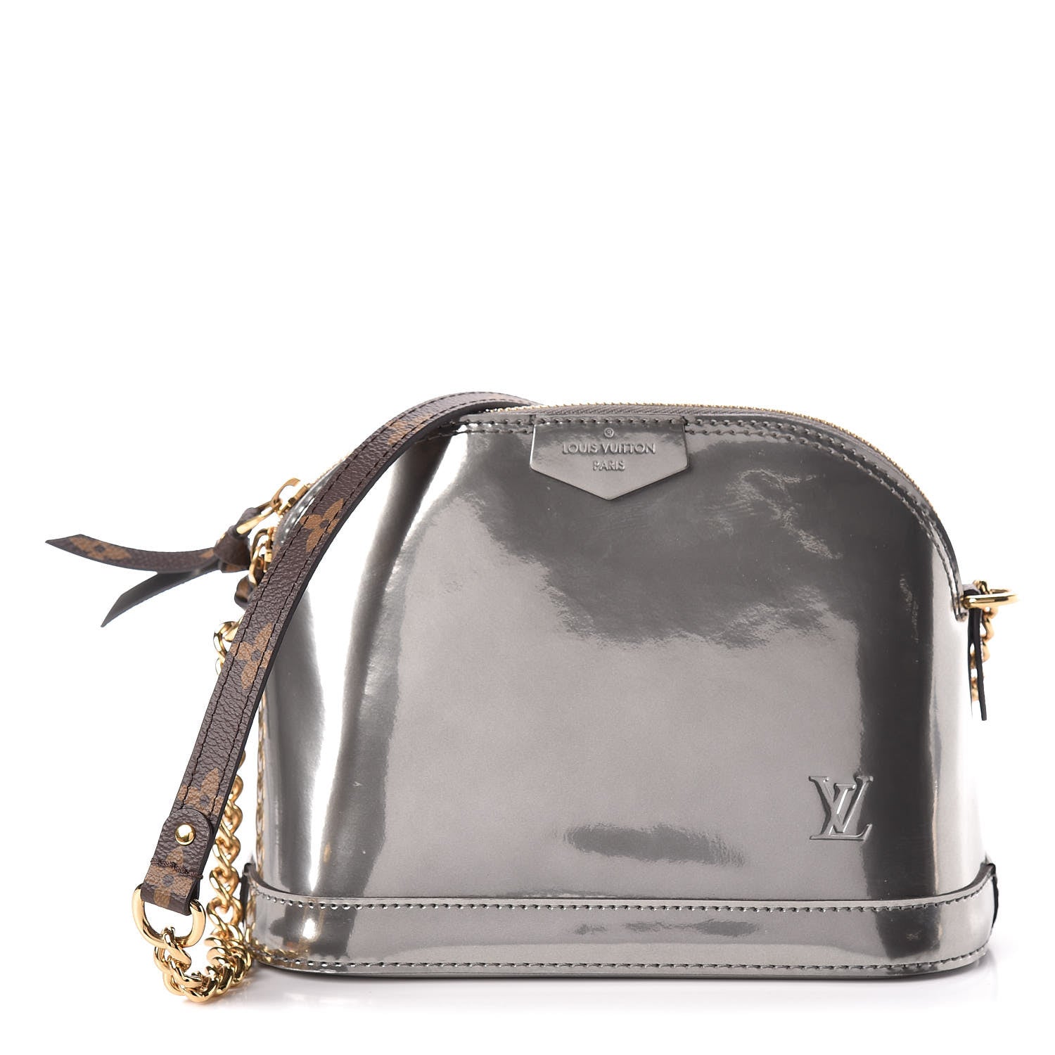 Louis Vuitton Patent Monogram Miroir Mirror Mini Alma Gris Metal 1 of 12