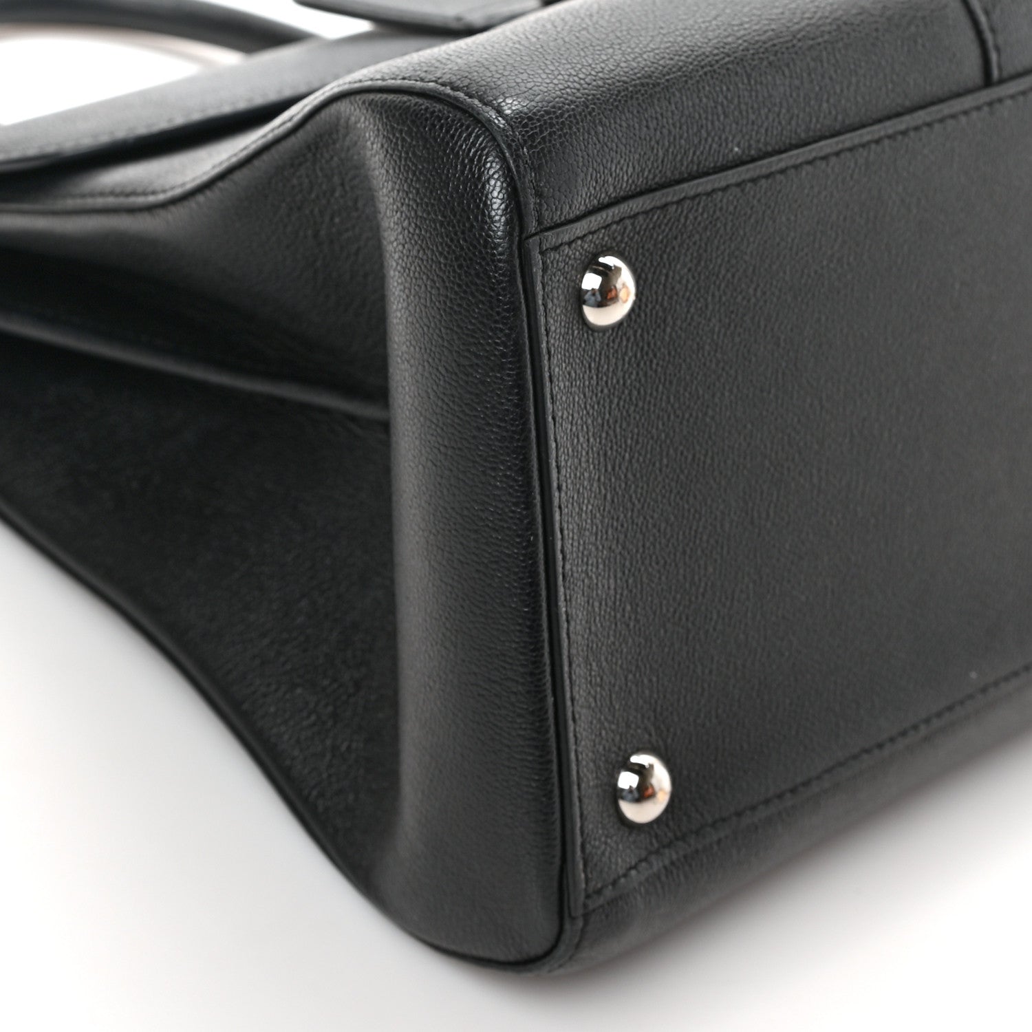 Delvaux Grained Calfskin MM Brillant Satchel Black 8 of 11