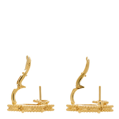 Van Cleef & Arpels 18K Yellow Gold Mother of Pearl Magic Alhambra Earrings 3 of 5
