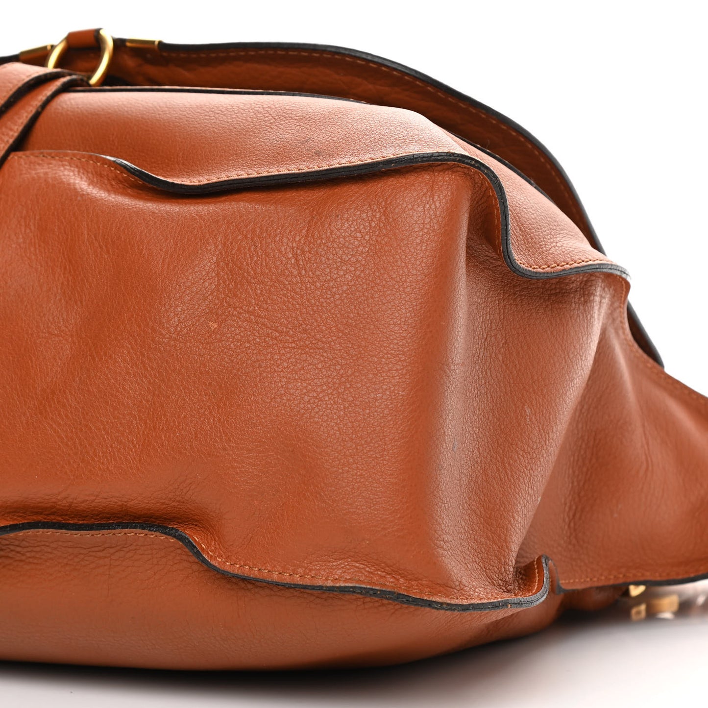 Calfskin Large Marcie Satchel Tan