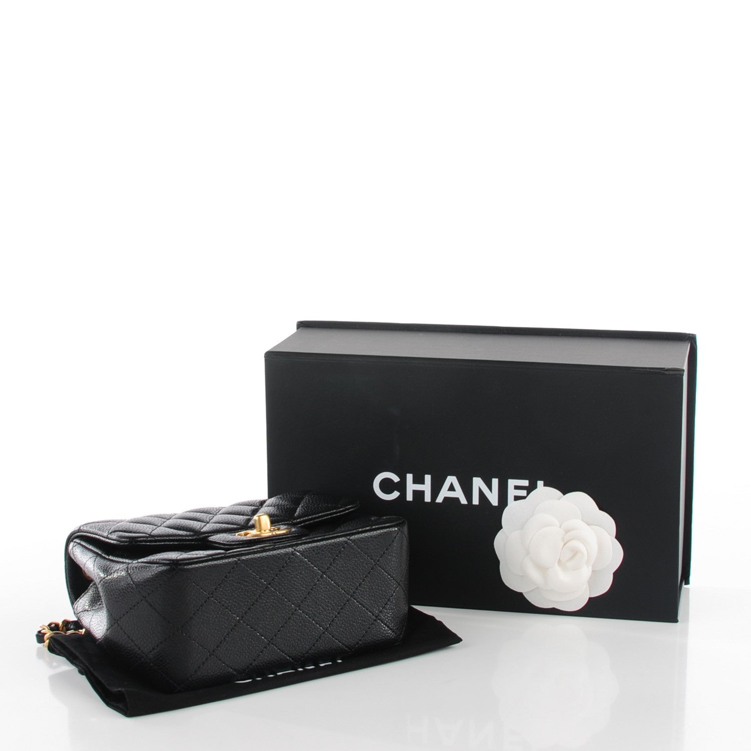 Chanel Caviar Quilted Mini Square Flap Black 4 of 8