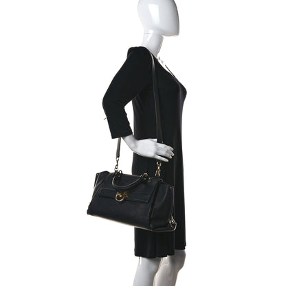 Salvatore Ferragamo Calfskin Sofia Shoulder Bag Black 2 of 10