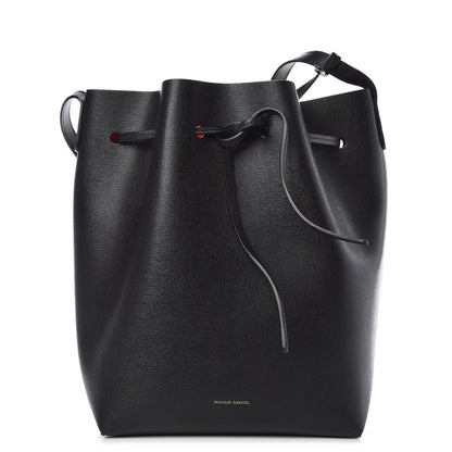 Mansur Gavriel Saffiano Bucket Bag Black Flamma 1 of 8