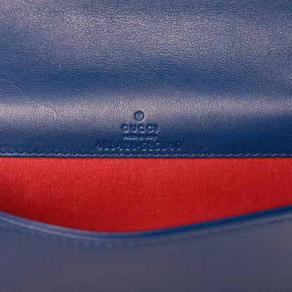 Gucci Velvet Matelasse GG Marmont Mini Bag Cobalt Blue 9 of 11