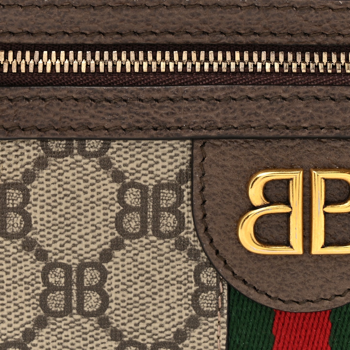 X BB Supreme Monogram Web Mini Ophidia Shoulder Bag Beige New Acero