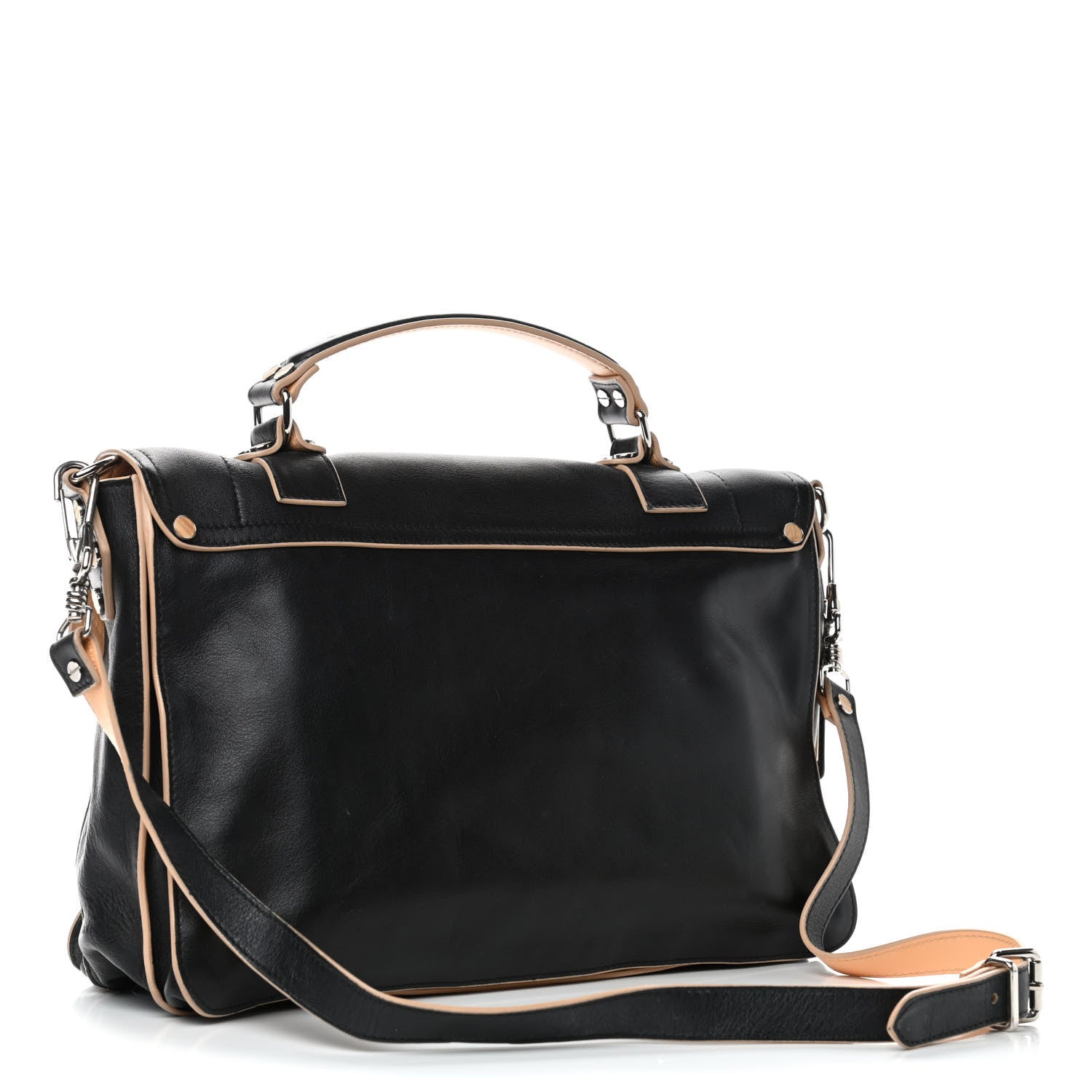 Proenza Schouler Lambskin 2 Tone Medium PS1 Satchel Black Sorbet 2 of 6