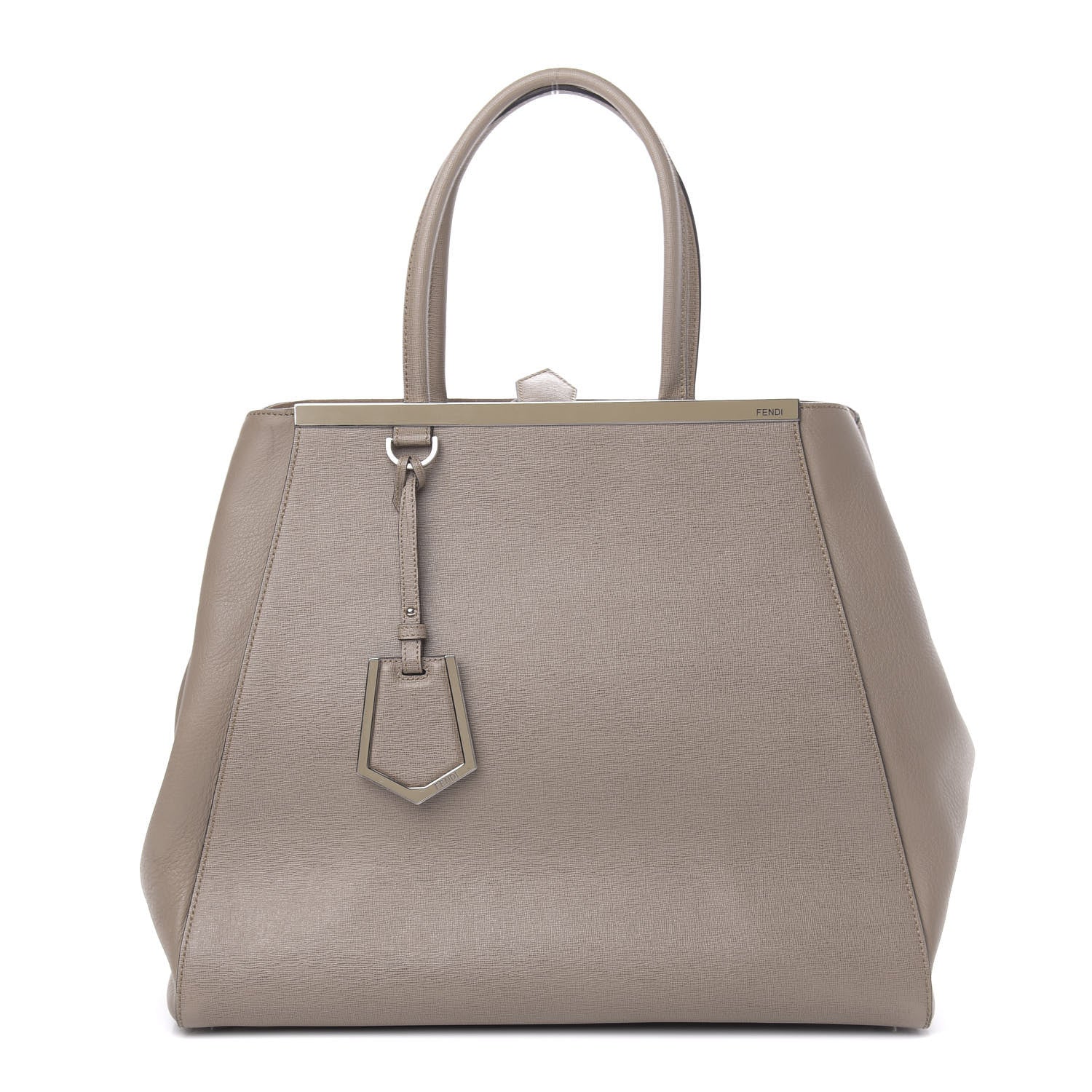 Fendi Vitello Elite Large 2Jours Tote Tortora 1 of 11