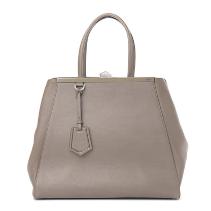 Fendi Vitello Elite Large 2Jours Tote Tortora 1 of 11