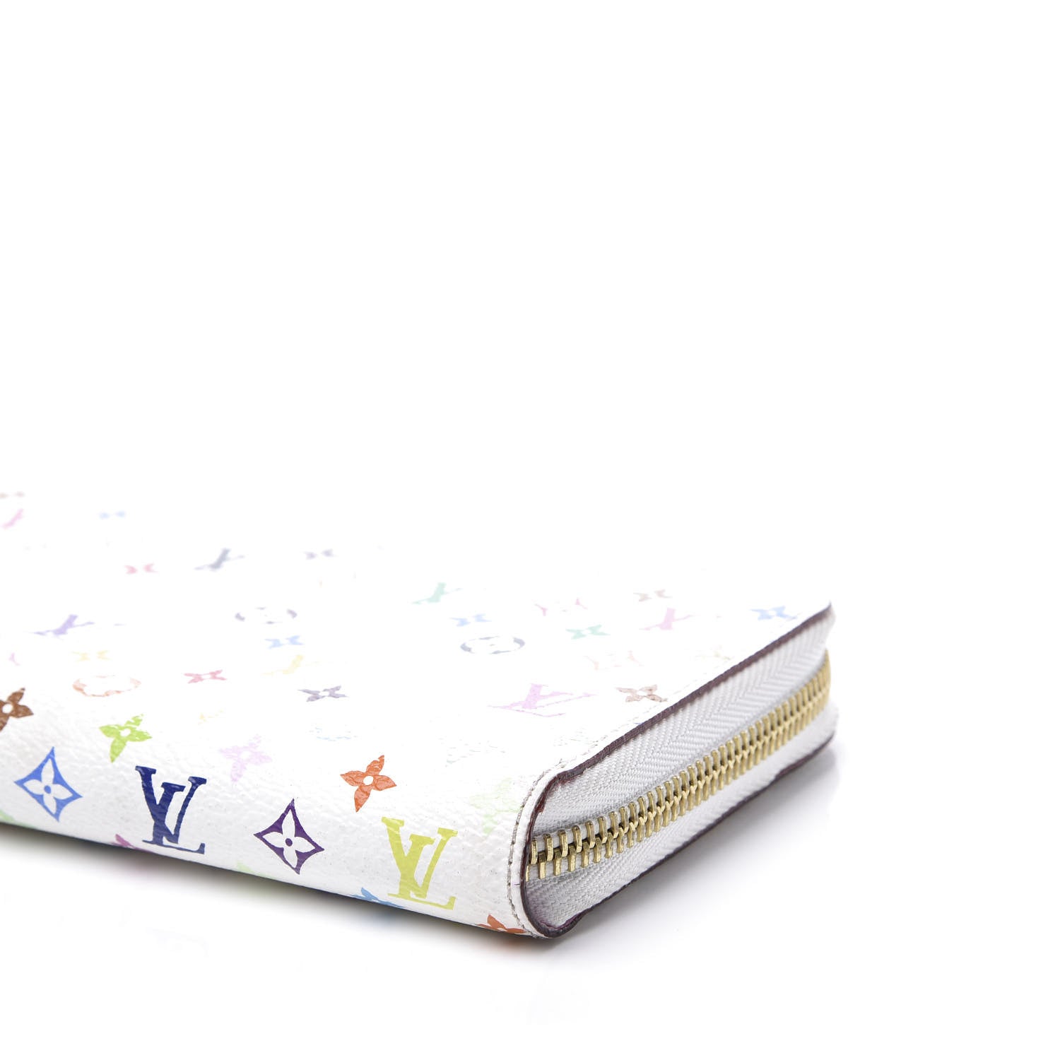Louis Vuitton Monogram Multicolor Zippy Wallet White Litchi 8 of 8