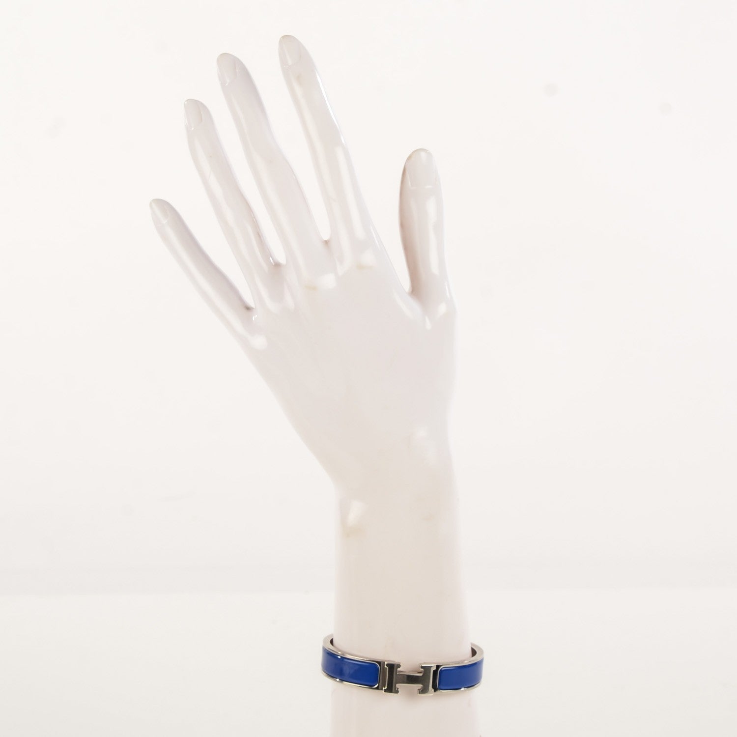 Hermes Narrow Enamel Clic Clac H Bracelet PM Royal Bleu 2 of 4