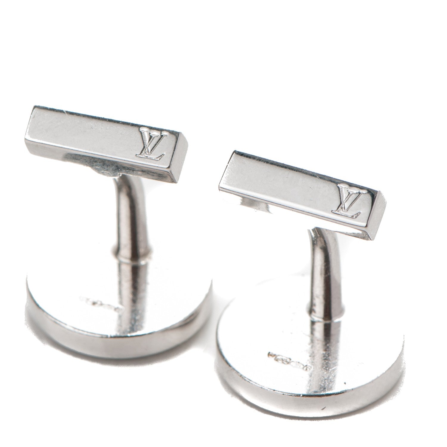 Louis Vuitton Sterling Silver Resin Fleur Motif Cufflinks Ebene 5 of 6