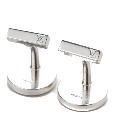 Louis Vuitton Sterling Silver Resin Fleur Motif Cufflinks Ebene 5 of 6