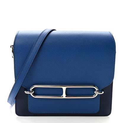 Hermes Evercolor Bi-color Mini Sac Roulis Bleu Saphir Bleu France 1 of 10