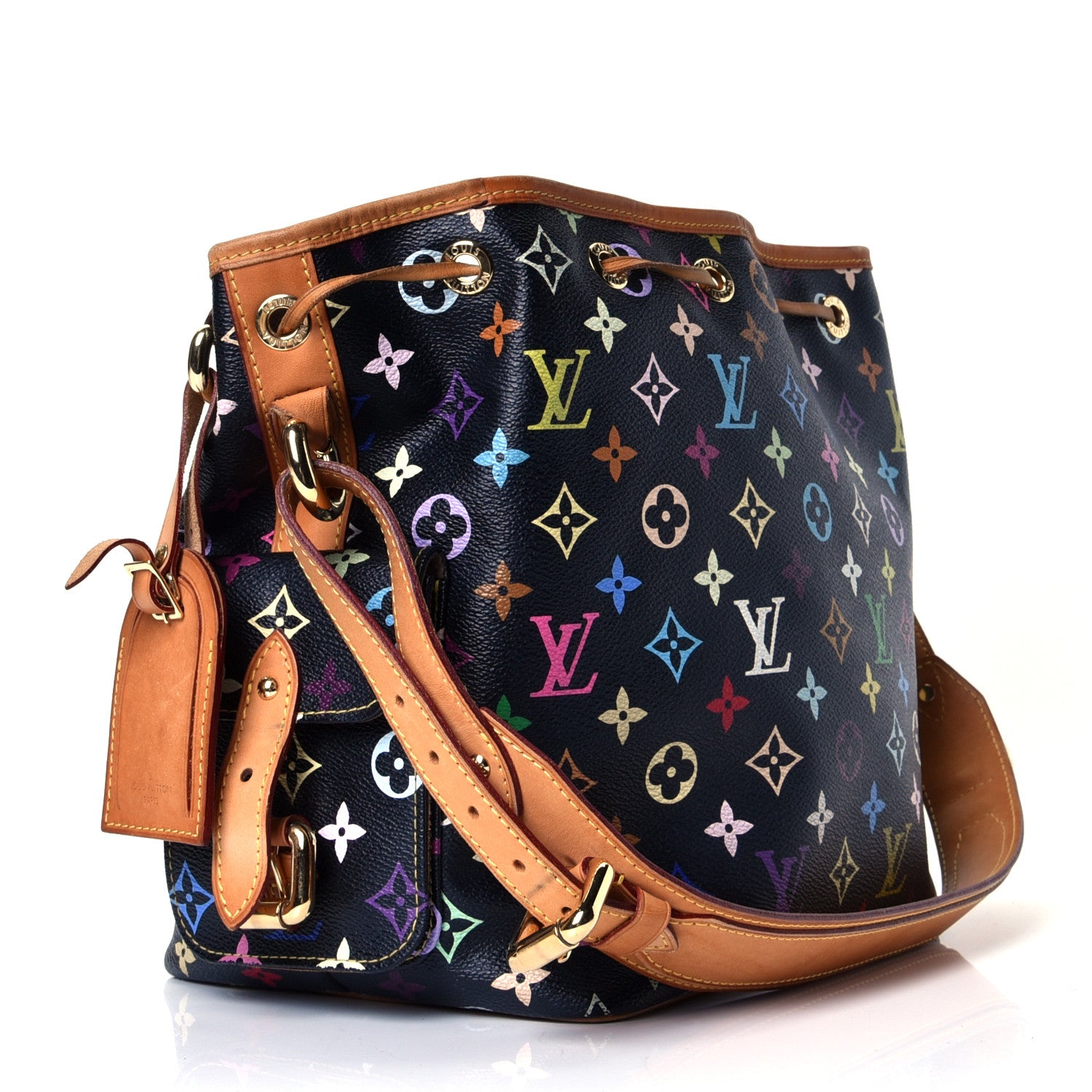 Louis Vuitton Monogram Multicolor Petit Noe Black 2 of 4