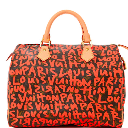 Louis Vuitton Monogram Graffiti Speedy 30 Orange 8 of 10