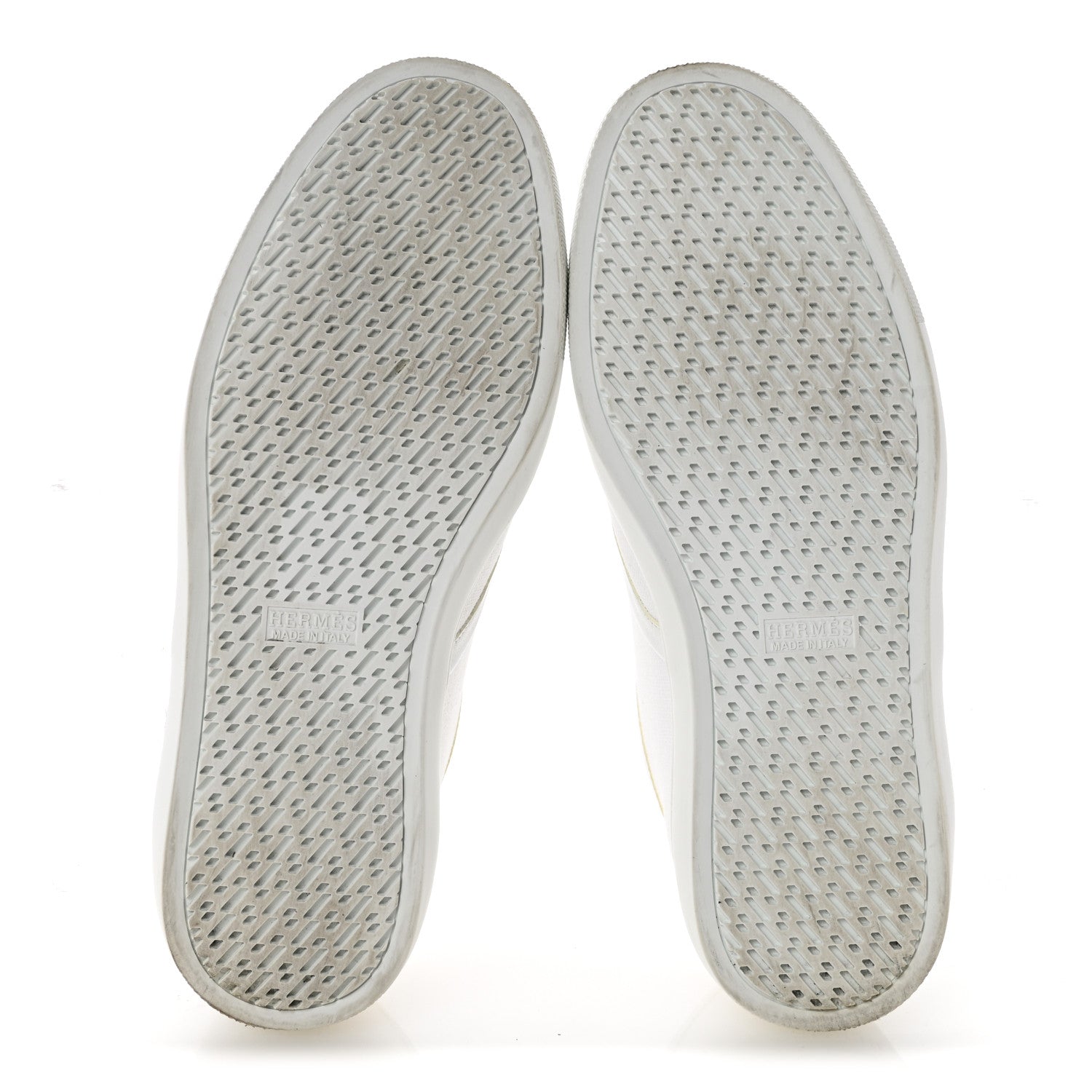 Hermes Canvas Embroidered Innocent Sneakers 37.5 White 6 of 9