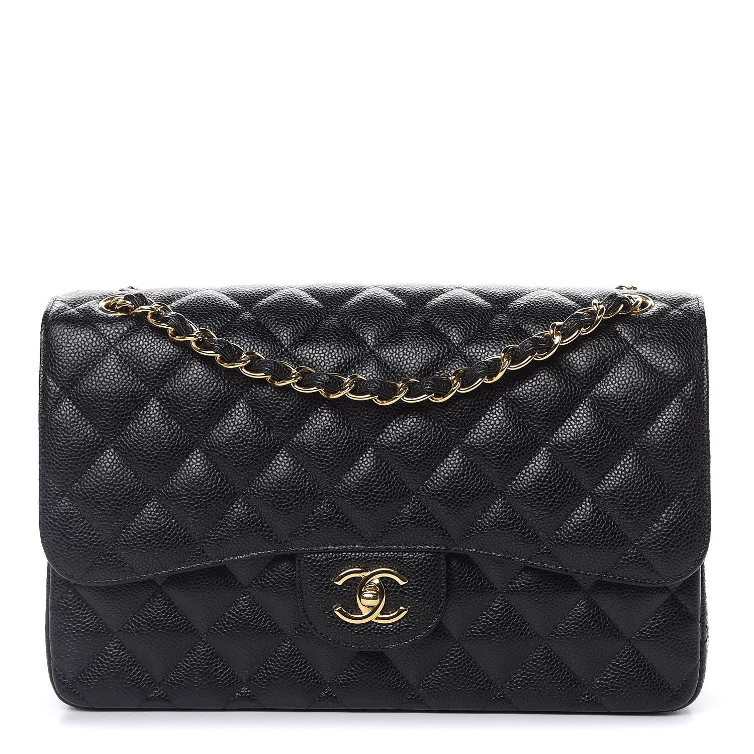 Chanel Caviar Quilted Jumbo Double Flap Black 1 of 11