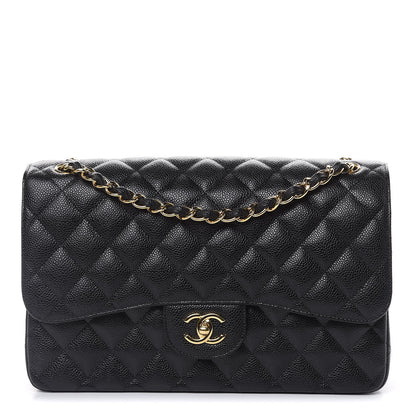 Chanel Caviar Quilted Jumbo Double Flap Black 1 of 11