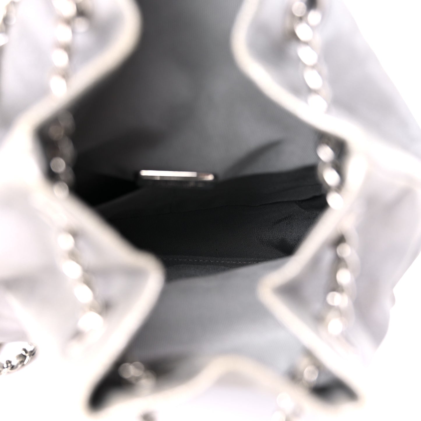 Metallic Lambskin Quilted Small In Seoul Backpack Silver