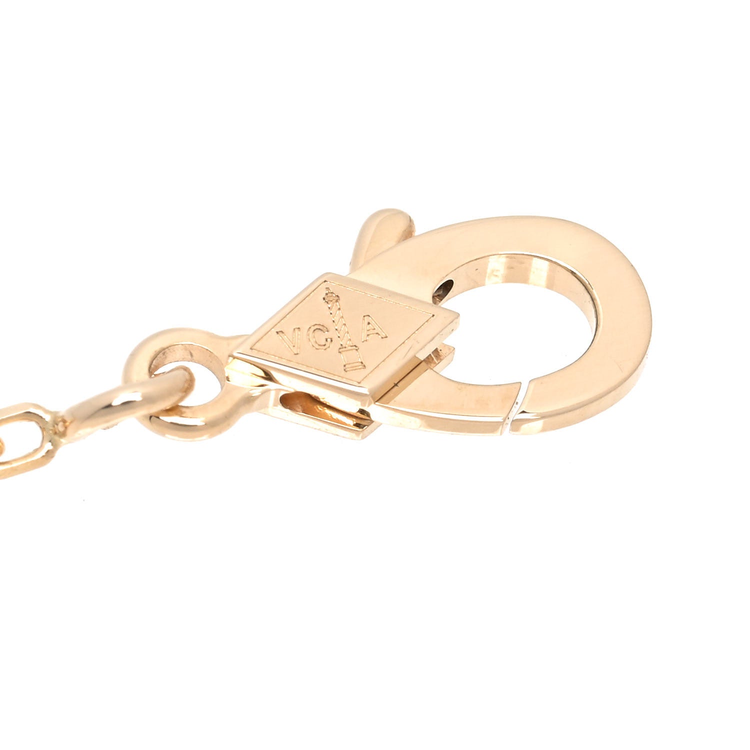 Van Cleef & Arpels 18K Yellow Gold Guilloche Vintage Alhambra Pendant Necklace 5 of 8