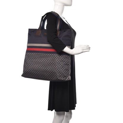 Gucci Nylon Diamante Web Tote Blue 2 of 14