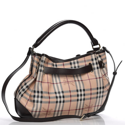 Burberry Haymarket Check Medium Willenmore Hobo Chocolate 3 of 12