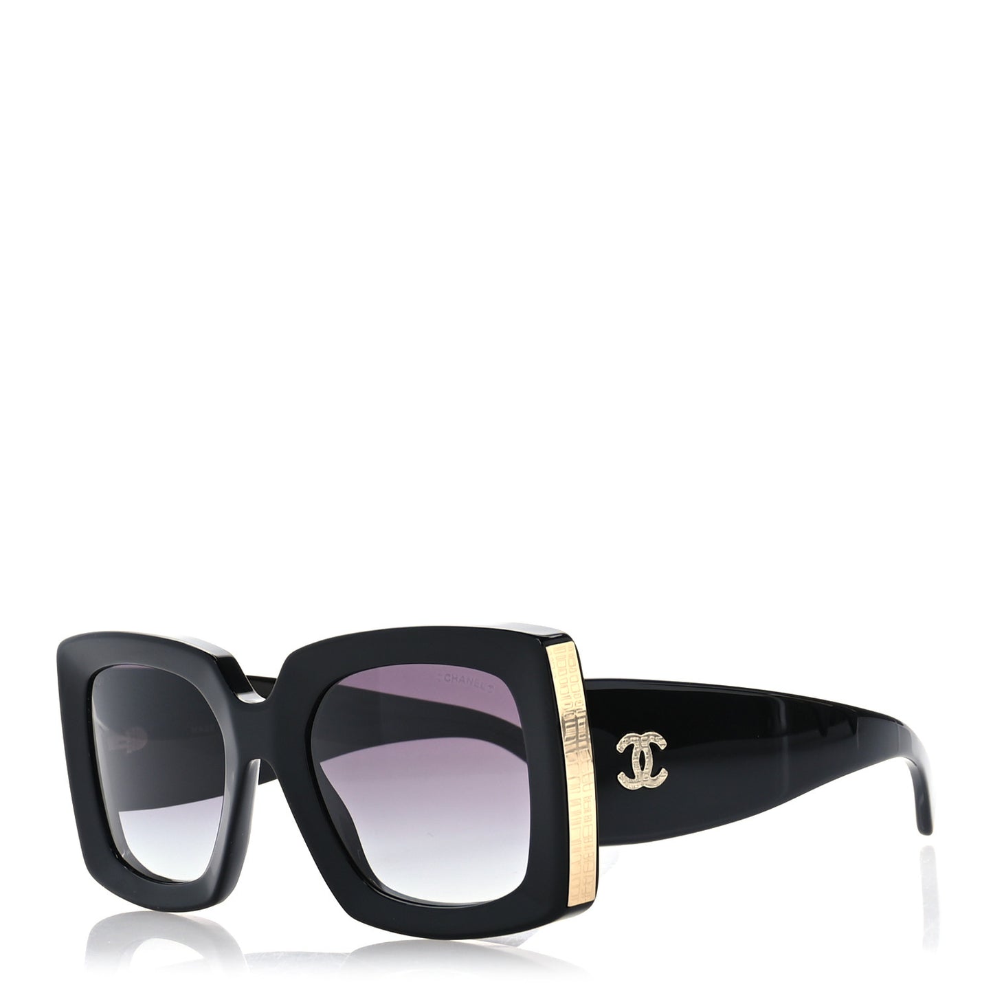 Acetate Rectangle Sunglasses 5435 Black