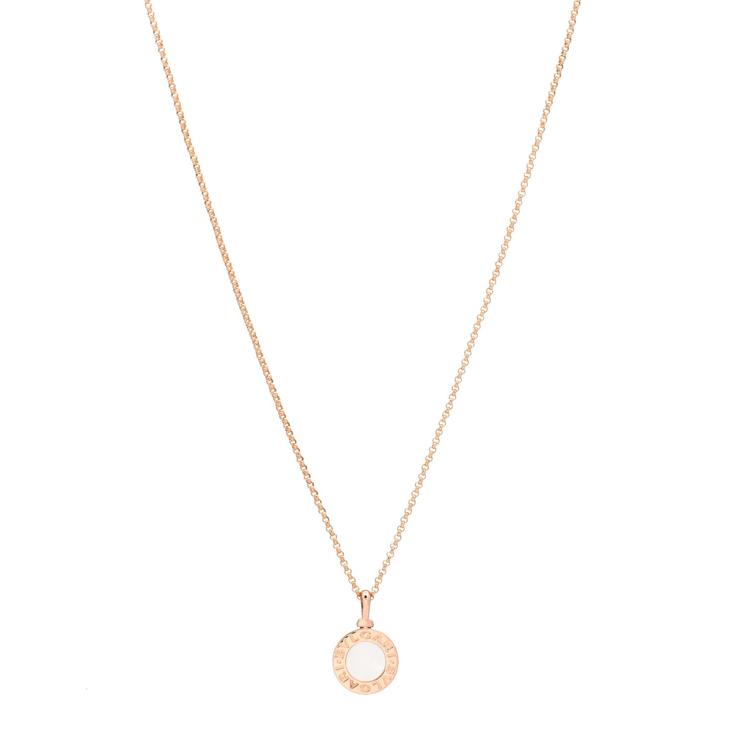 18K Rose Gold Mother of Pearl BVLGARI BVLGARI Pendant Necklace