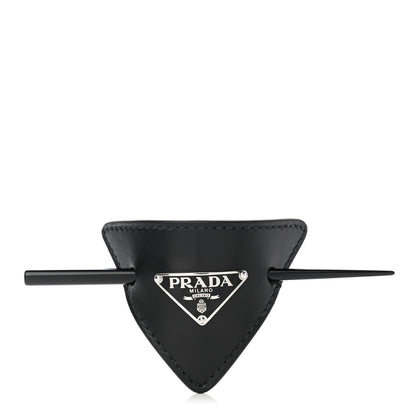 Prada City Calfskin Hair Clip Black 1 of 4