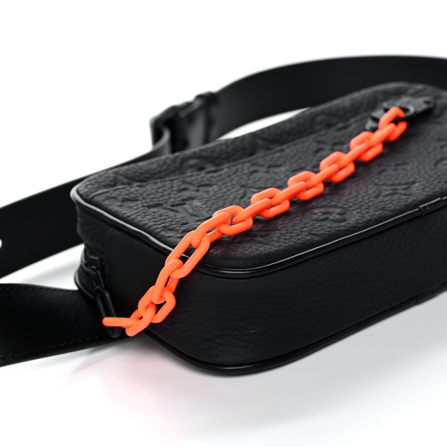 Louis Vuitton Taurillon Monogram Uniformes Solar Ray Soft Pochette Volga Belt Bag Black 9 of 12