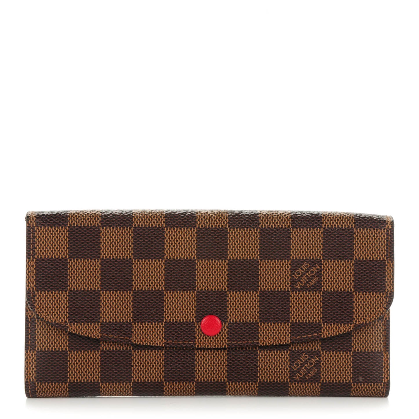 Damier Ebene Emilie Wallet Red