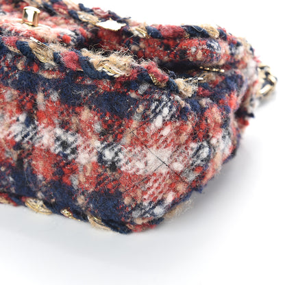 Chanel Tweed Quilted Charms Mini Rectangular Flap Red Multicolor 10 of 10