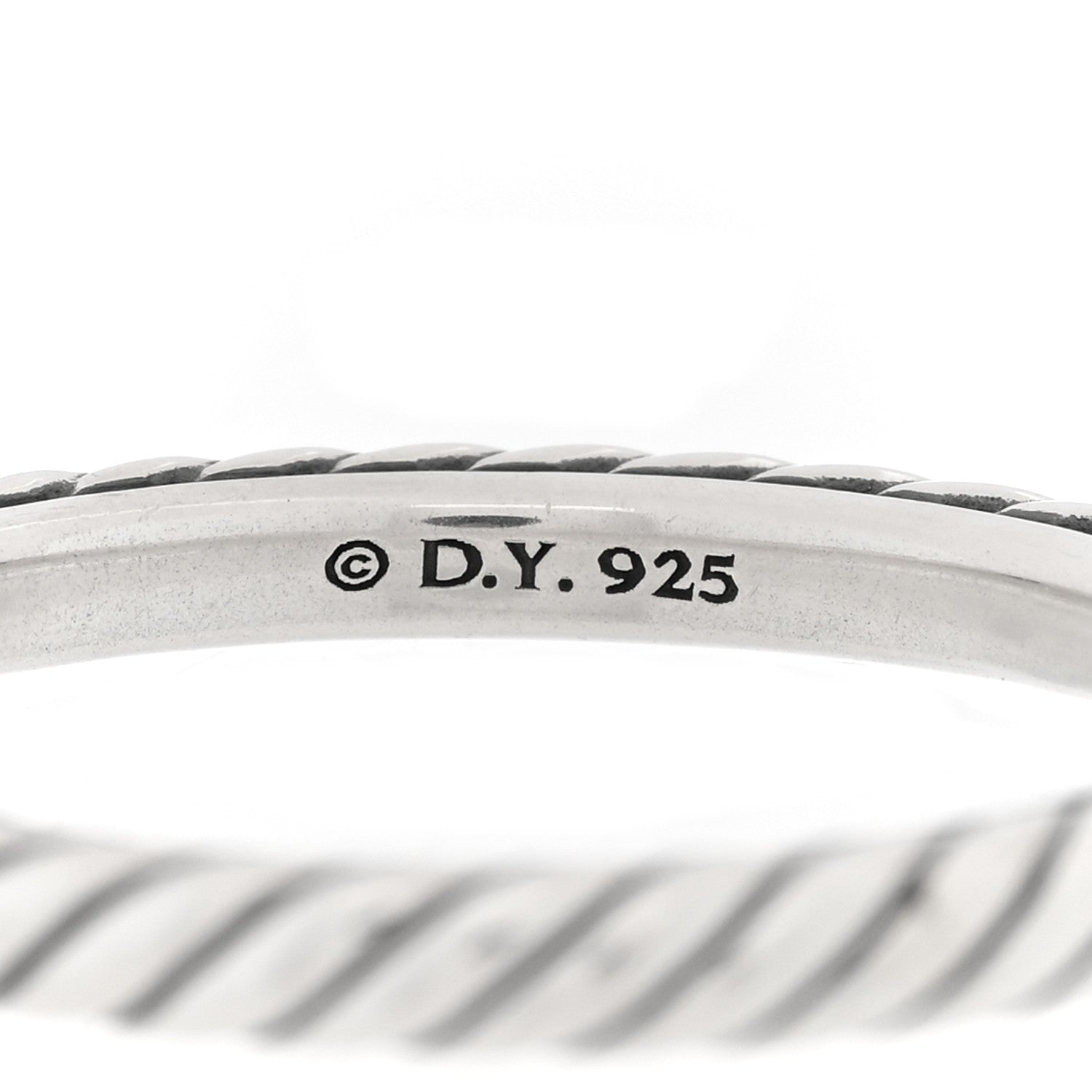 David Yurman Sterling Silver Cable Classics Band Ring 63 10.25 4 of 4