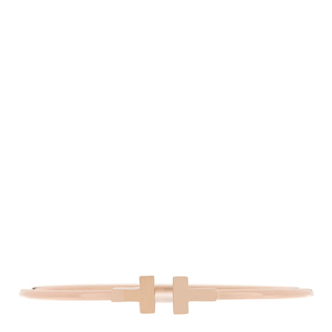 18K Rose Gold Narrow T Wire Bracelet