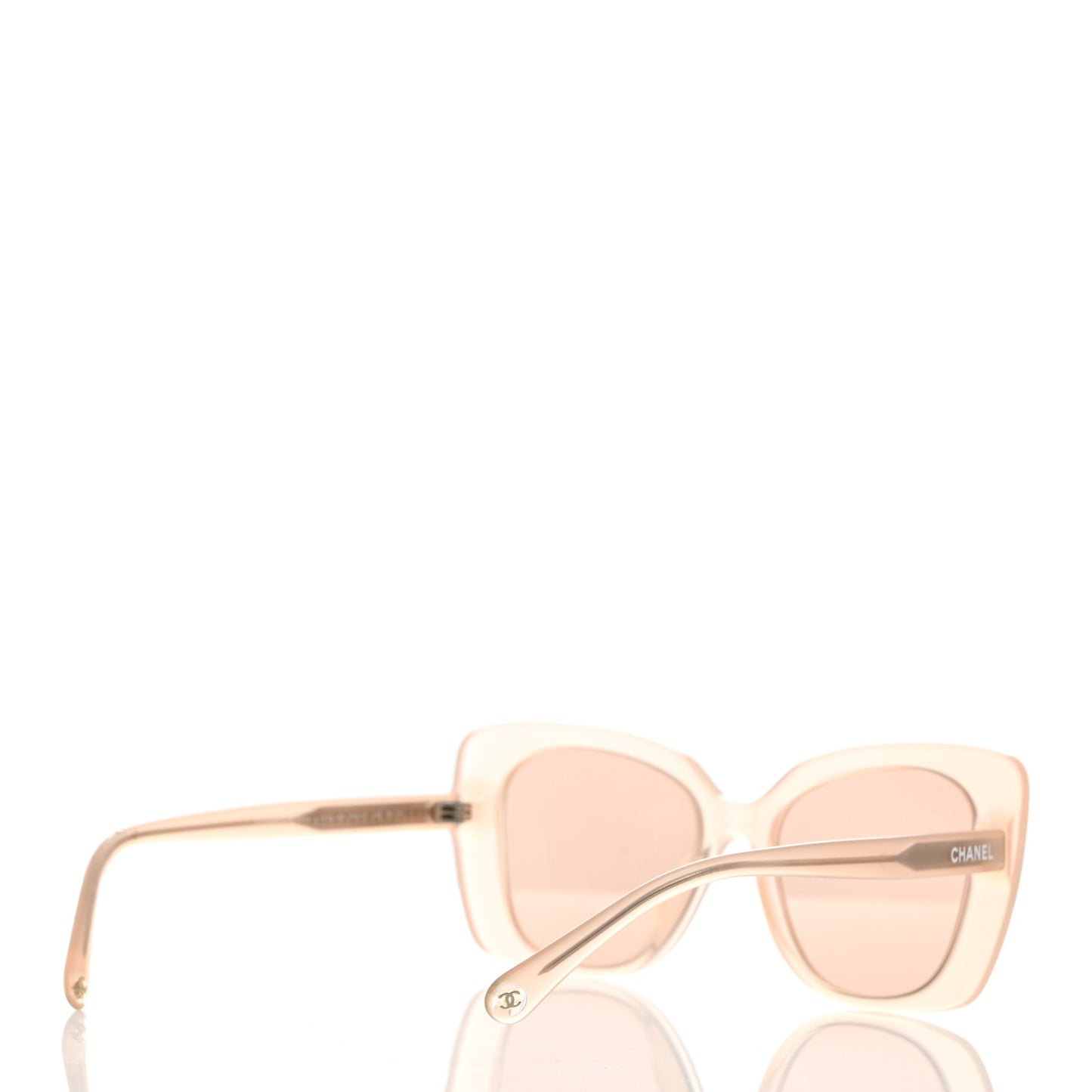Acetate Rectangle Sunglasses 5504 Beige
