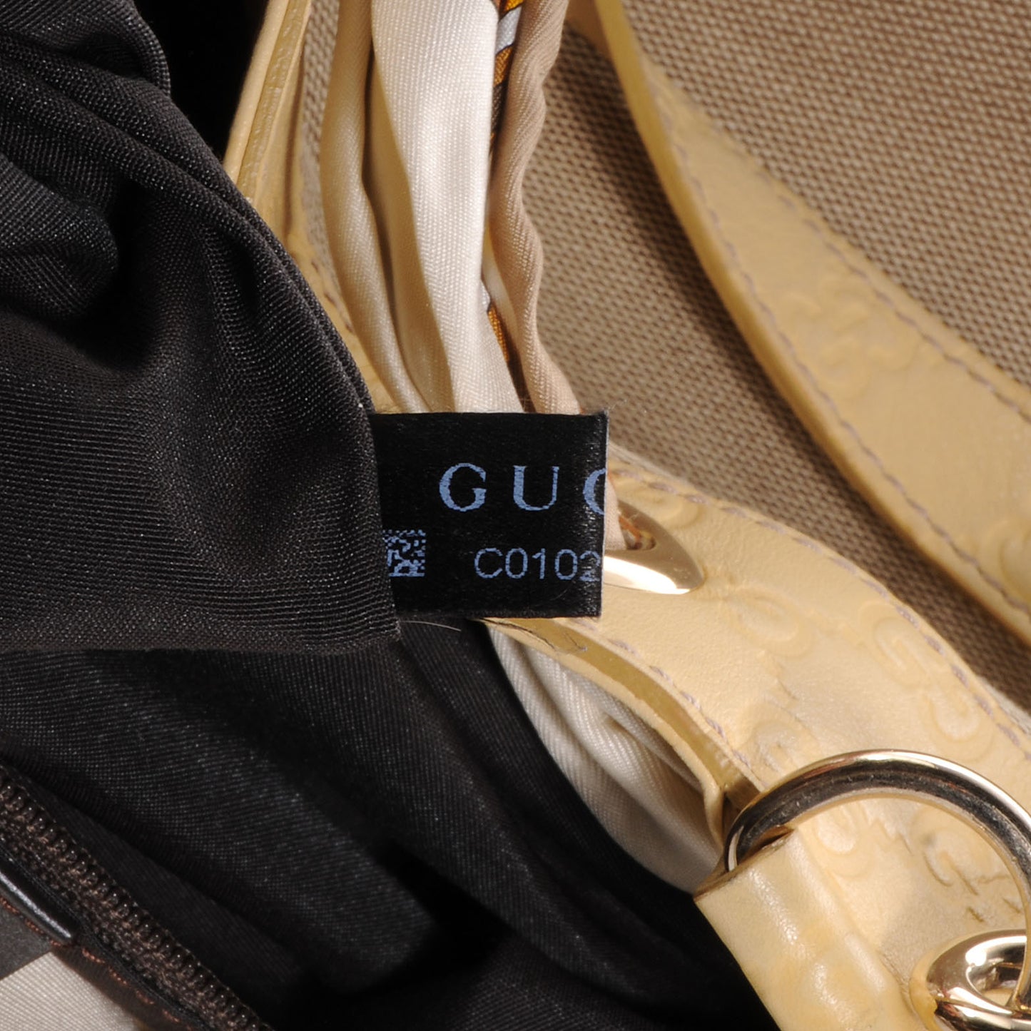 Canvas Guccissima Large Positano Tote Beige