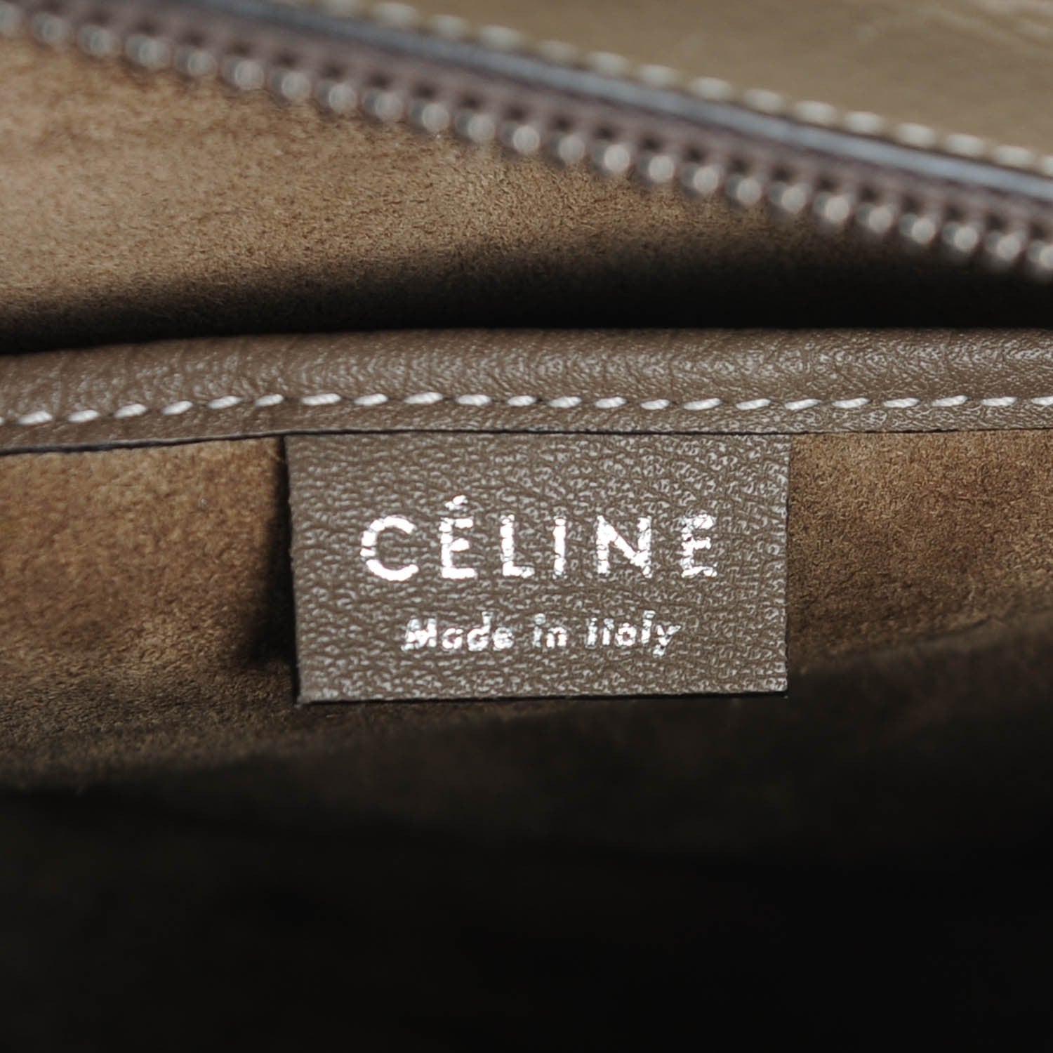 Celine Drummed Calfskin Nano Luggage Souris 6 of 7