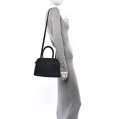 The Row Suede Soft Margaux 10 Bag Black 2 of 11