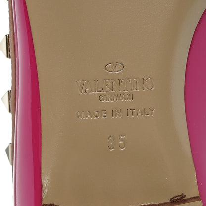 Valentino Garavani Patent Nappa Rockstud Ballerina Flats 35 Fuxia Poudre 7 of 7