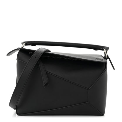 Loewe Calfskin Small Puzzle Edge Bag Black 1 of 9