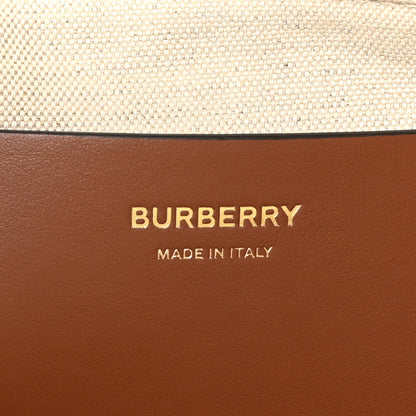 Burberry Canvas Smooth Calfskin Medium Two Tone Freya Tote Brown 6 of 9