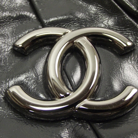 Chanel Leather Twisted Large Tote Gray 7 of 11