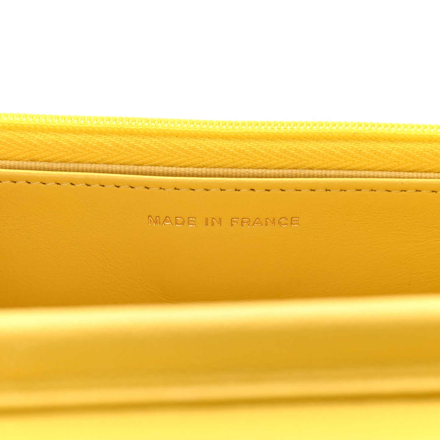 Caviar Quilted Wallet on Chain WOC Yellow
