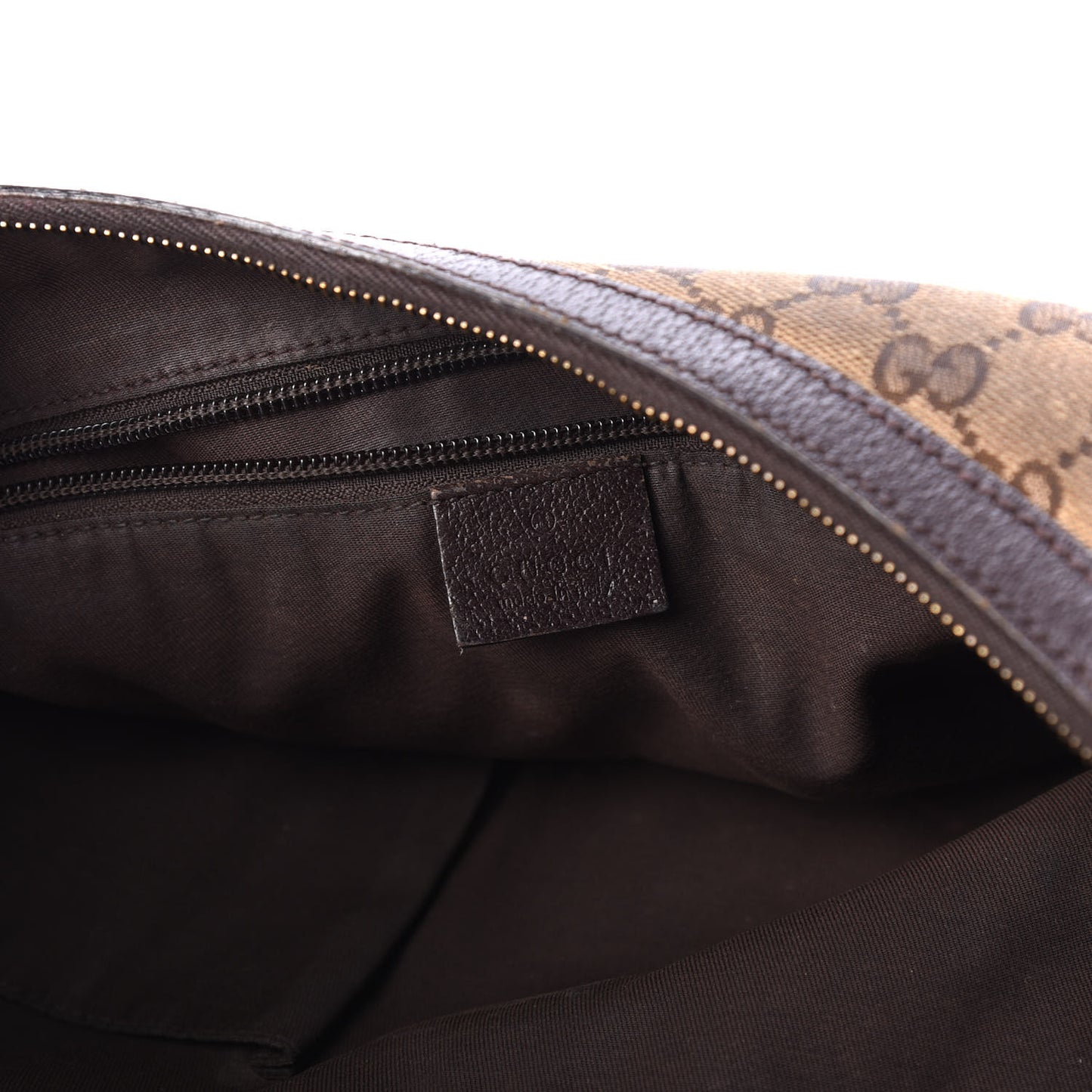 Monogram Web Medium Half Moon Hobo Dark Brown